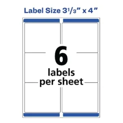 Avery Clear Easy Peel Mailing Labels Inkjet 3 1/3 X 4 60/Pack 18664 -Stationery Sphere Outlet Store GUEST afbcc224 41c0 4589 8fed b5e23504bb81