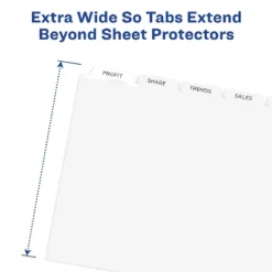 Avery Print & Apply Clear Label Dividers W/White Tabs 5-Tab 11 1/4 X 9 1/4 5 Sets 11440 -Stationery Sphere Outlet Store GUEST b1066da4 86c5 4293 8960 18bf331fd61d