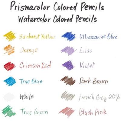 Prismacolor Premier Water Soluble Watercolor Pencils, Assorted Colors, Set Of 12 2 Prismacolor Premier Water Soluble Watercolor Pencils, Assorted Colors, Set Of 12 - Image 2