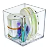 Azar Displays 7" Deluxe Clear Acrylic Square Cube Bin For Counter, 2-Pack