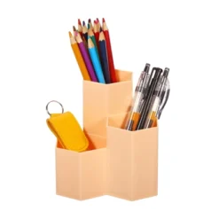 Unique Bargains Pencil Holder Plastic 3 Slots Hexagon Desk Organizer Pen Cup For Office Desktop Home -Stationery Sphere Outlet Store GUEST b3625492 4800 4a8f b0d0 ec43eae950ba