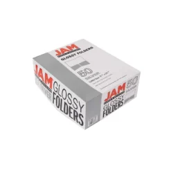 JAM Paper Laminated Two-Pocket Glossy Presentation Folders Silver Bulk 50/Box 385GSIC -Stationery Sphere Outlet Store GUEST b3b7020b 4953 4b17 b4fd 0653a9204fd9