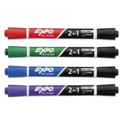 EXPO 2-in-1 Dry Erase Markers 5 Assorted Colors Medium 4/Pack 1944655 7 EXPO 2-in-1 Dry Erase Markers 5 Assorted Colors Medium 4/Pack 1944655 -Stationery Sphere Outlet Store GUEST b47189fa ecdb 4511 8882 0448cea8a2e9