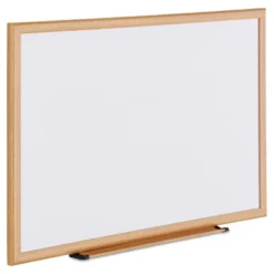 UNIVERSAL Dry Erase Board Melamine 36 X 24 Oak Frame 43619