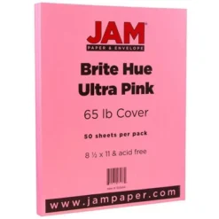 JAM Paper Brite Hue 65lb Cardstock Paper 8.5" X 11" 50pk -Stationery Sphere Outlet Store GUEST b65bfa89 434d 40db b9ec f738b19a0879