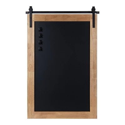 24" X 36" Samuels Wood Framed Wall Chalkboard Rustic Brown/Black - Kate & Laurel All Things Decor 1 24" X 36" Samuels Wood Framed Wall Chalkboard Rustic Brown/Black - Kate & Laurel All Things Decor