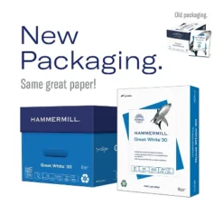 Hammermill Great White 8.5" X 11" Copy Paper 20 Lbs. 92 Brightness 5000 Sheets/Carton (86700)