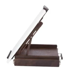 Kingart Wooden Tabletop Easel W/Metal Storage - Espresso