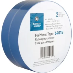 Business Source Painters Tape Multisurface 1"x60 Yards 2 Roll/PK BE 64015