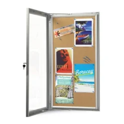 Azar Displays Medium Enclosed Cork Bulletin Board W/ Lock & Key -Stationery Sphere Outlet Store GUEST be2aa739 0aa7 4a83 9302 f99e7526da5f