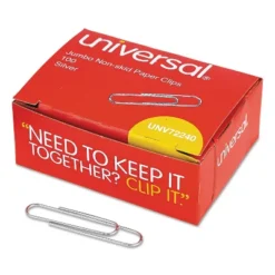 Universal Jumbo Nonskid Paper Clips Silver 100/Pack 10 Packs/Box ( AZRUNV72240) -Stationery Sphere Outlet Store GUEST c103a08e 36fa 438d b227 9852070d31e0