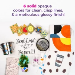 PINTAR Premium Acrylic Paint Pens - 1mm Fine Tip Pens For Rock Painting, Ceramic, Wood, Craft Supplies, DIY Project (6 Black) -Stationery Sphere Outlet Store GUEST c17ffd93 c24a 4291 acbe 2082d4a0c1ea