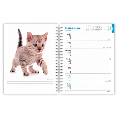 Browntrout 23-2024 Weekly/Monthly Planner 7.5"x7.125" Kittens 2 Browntrout 23-2024 Weekly/Monthly Planner 7.5"x7.125" Kittens - Image 2