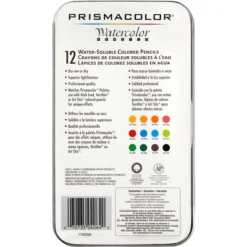 Prismacolor Premier Water Soluble Watercolor Pencils, Assorted Colors, Set Of 12