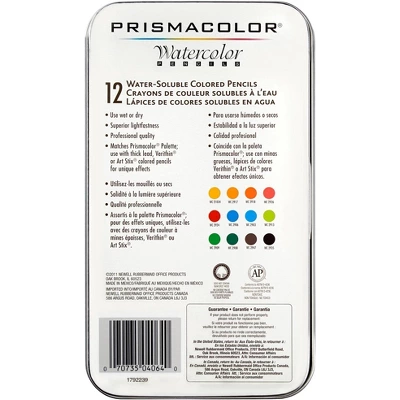 Prismacolor Premier Water Soluble Watercolor Pencils, Assorted Colors, Set Of 12 1 Prismacolor Premier Water Soluble Watercolor Pencils, Assorted Colors, Set Of 12