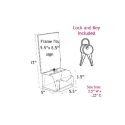 Azar Displays Molded Suggestion Box With Pocket Lock And Key S 206008