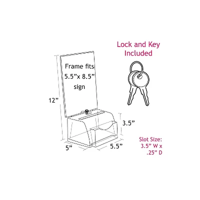 Azar Displays Molded Suggestion Box With Pocket Lock And Key S 206008 1 Azar Displays Molded Suggestion Box With Pocket Lock And Key S 206008
