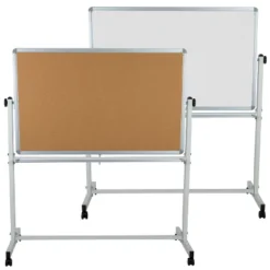 Flash Furniture HERCULES Series Reversible Mobile Cork Bulletin Board And White Board Stand With Pen Tray -Stationery Sphere Outlet Store GUEST c77e599e 5764 4a3c b810 723797c3c13f