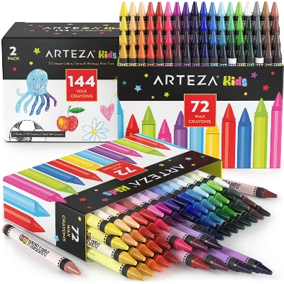 Arteza Kids Wax Crayons, 72 Pieces - 2 Pack 2 Arteza Kids Wax Crayons, 72 Pieces - 2 Pack - Image 2
