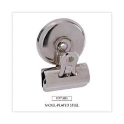 Universal Bulldog Magnetic Clips Metal 7/16" Capacity 1 1/4" Wide Nickel-Plated 18/PK 31260 -Stationery Sphere Outlet Store GUEST ca9fc7a8 0bd1 4c04 99eb d01b544d6819