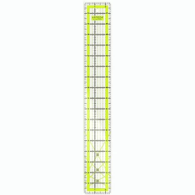 Arteza Acrylic Quilter's Ruler, 2.5"x18" 2 Arteza Acrylic Quilter's Ruler, 2.5"x18" - Image 2