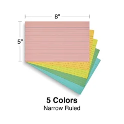 Staples 5" X 8" Line Ruled Assorted Pastel Index Cards 300/Pack (50995) TR50995 -Stationery Sphere Outlet Store GUEST ceb3b453 87e7 4854 854d a40b1c0825b7
