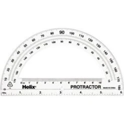 Helix 180 Degree Standard Protractor, 6", Pack Of 25