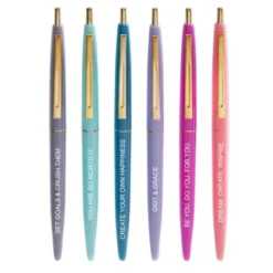 Paper Junkie 12 Pack Inspirational Ballpoint Pens With Motivational, Encouraging Messages, Inspirational Pens For Women (6 Colors) -Stationery Sphere Outlet Store GUEST d582e47b 1571 45f5 8da4 f8aa4a14840d