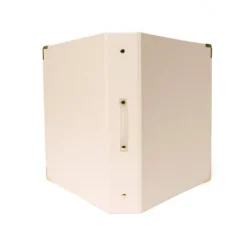 1.5" Round Ring Binder Signature Vegan Leather Bone - Russell+Hazel