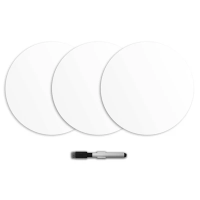 Wall Pops! Dry Erase Board Circle Decals 13" 6ct - White 2 Wall Pops! Dry Erase Board Circle Decals 13" 6ct - White - Image 2