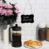 Juvale 6-Pack Black Hanging Acrylic Chalkboard Message Board Signs Liquid & Standard Chalk 4 X 6 In