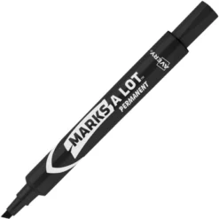 Avery Marks-A-Lot Large Desk Style Permanent Markers, Chisel Tip, Black, Pack Of 12