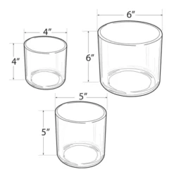 Azar Displays 4", 5", 6" Dia. Deluxe Clear Acrylic Cylinder Bin Set For Counter -Stationery Sphere Outlet Store GUEST dbd0e80c 5dd8 435d 84b4 984a99cbc2a3