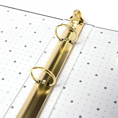 Russell+Hazel Vegan Leather Mini 3 Ring Binder Black 2 Russell+Hazel Vegan Leather Mini 3 Ring Binder Black - Image 2