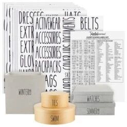 Talented Kitchen 133 Closet Labels For Bins, Baskets, Preprinted Black All Cap Stickers For Clothing Organization, Storage Containers, Water Resistant -Stationery Sphere Outlet Store GUEST dd17629a 36a5 471f b84d 7f419b63e1de