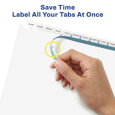 Avery Print & Apply Clear Label Dividers W/White Tabs 12-Tab Letter 5 Sets 11429 4 Avery Print & Apply Clear Label Dividers W/White Tabs 12-Tab Letter 5 Sets 11429 - Image 4