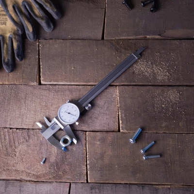 Fleming Supply Stainless Steel And Shockproof Dial Caliper With Plastic Carry Case - 0-6" Measurement Range 4 Fleming Supply Stainless Steel And Shockproof Dial Caliper With Plastic Carry Case - 0-6" Measurement Range - Image 4