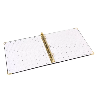 Russell+Hazel Vegan Leather Mini 3 Ring Binder Black 4 Russell+Hazel Vegan Leather Mini 3 Ring Binder Black - Image 4