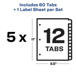 Avery Print & Apply Clear Label Dividers W/White Tabs 12-Tab Letter 5 Sets 11429 10 Avery Print & Apply Clear Label Dividers W/White Tabs 12-Tab Letter 5 Sets 11429 -Stationery Sphere Outlet Store GUEST e2601d96 1a01 4376 ade6 5a70668c9e2e