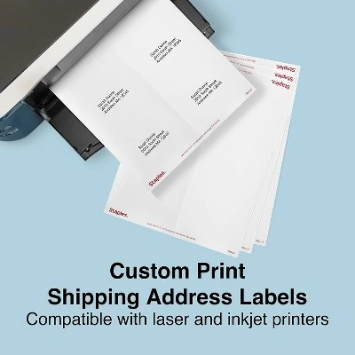 Staples Laser/Inkjet Shipping Labels 3 1/3" X 4" White 6 Labels/Sheet 479876 3 Staples Laser/Inkjet Shipping Labels 3 1/3" X 4" White 6 Labels/Sheet 479876 - Image 3