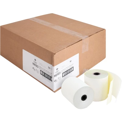Business Source Carbonless Paper Rolls 2-Ply 3"x90' 50RL/CT White 98103 1 Business Source Carbonless Paper Rolls 2-Ply 3"x90' 50RL/CT White 98103