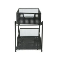 Mind Reader Metal Mesh Heavy Duty Organizer [2 TIER] Slide Out Basket Drawer For Kitchen, Bathroom, Office Desk (BLACK) -Stationery Sphere Outlet Store GUEST e48adbc3 0cad 4318 a5a6 a1ca6cb1c696