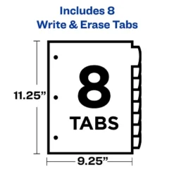 Avery Write-On Big Tab Plastic Dividers 8-Tab Letter 16177 -Stationery Sphere Outlet Store GUEST e4a47e37 6a8c 4016 b0b7 5ee2d0c3f69f