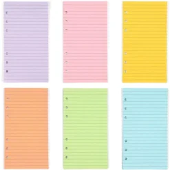 Paper Junkie 6 Pack Colored A6 Refill Paper For 6-Ring Binder, Journal, Planner, Loose Leaf Colored Lined Paper Inserts (240 Sheets/480 Pages) -Stationery Sphere Outlet Store GUEST e4c0edea 0e7e 4b1a 9f65 436d34468292