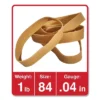 UNIVERSAL Rubber Bands Size 84 3-1/2 X 1/2 155 Bands/1lb Pack 00184