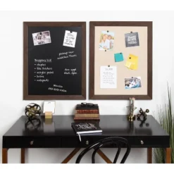 29" X 23" Beatrice Chalkboard Walnut Brown - DesignOvation -Stationery Sphere Outlet Store GUEST e62430f1 430d 4ad9 9e4d 60808cdc149e