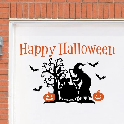 Collections Etc Happy Halloween Witch Garage Door Magnets 1 Collections Etc Happy Halloween Witch Garage Door Magnets