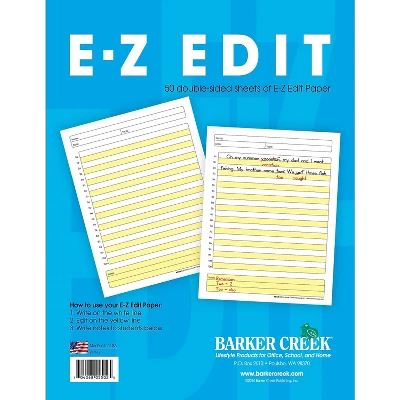 Barker Creek E-Z Edit Paper Packet 5+ Age BC5502 1 Barker Creek E-Z Edit Paper Packet 5+ Age BC5502