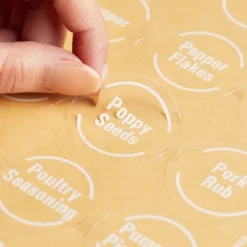 Talented Kitchen 144 Spice Labels Stickers + Pantry Labels, Clear Spice Jar Labels Preprinted For Spice Jar Lids, Water Resistant, Round 1.5 In -Stationery Sphere Outlet Store GUEST e9dcee4a 8065 4e37 a113 2be38a33fb9a