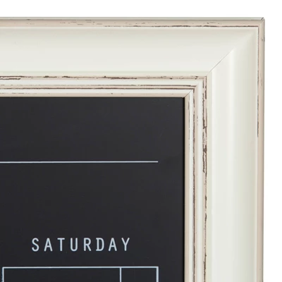 28.88" X 1.11" Macon Framed Magnetic Chalkboard Monthly Calendar White - Kate And Laurel 2 28.88" X 1.11" Macon Framed Magnetic Chalkboard Monthly Calendar White - Kate And Laurel - Image 2